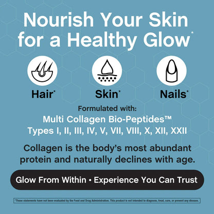 NeoCell Multi Collagen Bio-Peptides Powder | 22oz | Advanced with Hyaluronic Acid and Vitamin C | 10 Super Types of Collagen | Superior Absorption | Grassfed Protein Supplement